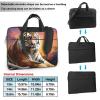 13 inch Laptop Tote Bag Men Women Tiger Colorful Sunset Shoulder Laptop Sleeve Briefcase Messenger Computer Bag view 2