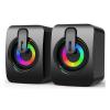 GMBYLBY USB Speaker Laptop Desktop Subwoofer Stereo Speaker PC Computer Speaker Gaming Speaker with LED Light Small USB Speaker for Desktop Computer Pc Desktop view 1