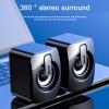 GMBYLBY USB Speaker Laptop Desktop Subwoofer Stereo Speaker PC Computer Speaker Gaming Speaker with LED Light Small USB Speaker for Desktop Computer Pc Desktop view 3