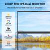 Laptop Screen Extender,15.6" Dual Monitors (Wins/Mac) Folding Stacked Portable Dual Monitor, USB C Travel Extended Computer Display with Triple Portable Monitor for Laptop PC Windows Mac view 2