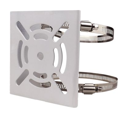 CCTV Security Camera Universal Vertical Pole Mount for Security Camera, Solid Metal Bracket with Loops,2 Loops Suitable for CCTV Cameras PTZ Dome Vertical Pole Mounting Bracket (Hoops 20cm)