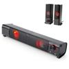 2 in 1 Computer Speakers, Detachable TV Soundbar, RGB Backlit,Headset/Mic Jack, 2.0 Channel Stereo PC Gaming Speakers, for The Computer PC Home Notebook TV subwoofer view 1