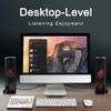 2 in 1 Computer Speakers, Detachable TV Soundbar, RGB Backlit,Headset/Mic Jack, 2.0 Channel Stereo PC Gaming Speakers, for The Computer PC Home Notebook TV subwoofer view 2