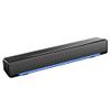 Computer Speakers, 2.0 3D USB Powered Sound Bar Speakers, with Blue LED Light and 3.5 Mm Aux Connection, Computer Subwoofer for Desktop PC Surround Sound Box for Laptop (Black) view 1