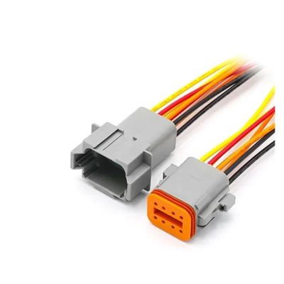 ARETV 5/20/100Set DT06 Series 2/3/4/6/8Core12Pin Electrical Waterproof Connector Plug Socket with 15cm Wiring Harness (Color : 8P(Male Female), Size : 5 Set)