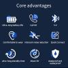 ANEFOSE Earphone Wireless Bluetooth, OWS Hanging Bluetooth 5.4 Earphones, Open Ear Headset Ball - Portable and Comfortable, HiFi Stereo Sound Headphones Noise Cancelling Running Sport (Black) view 3