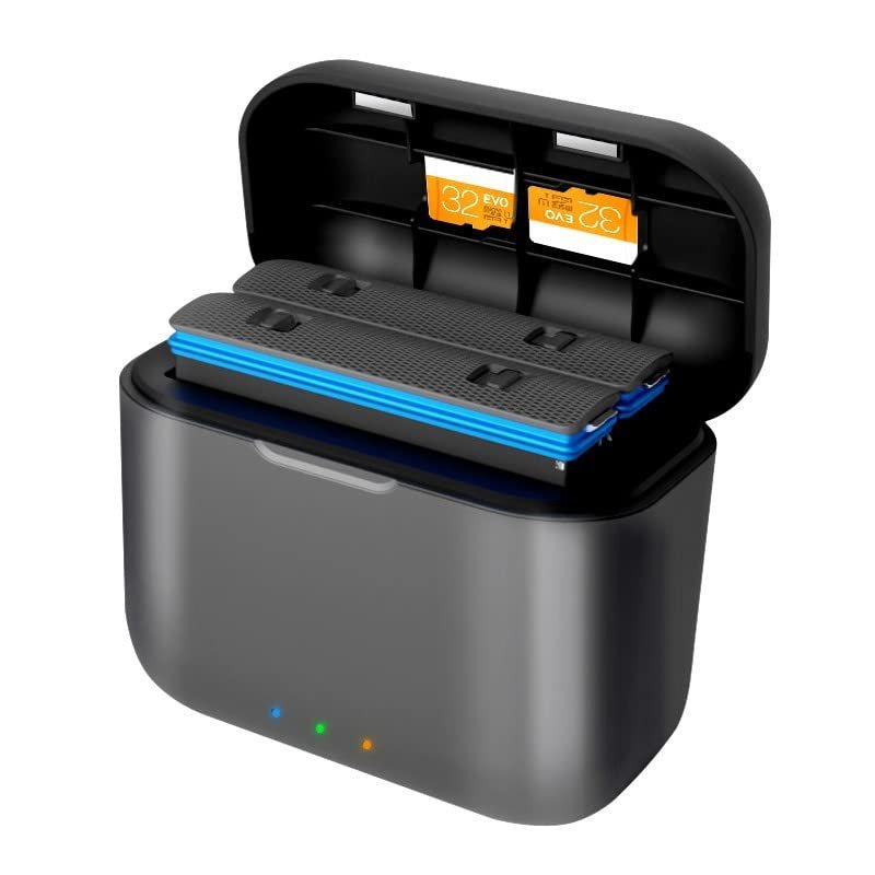Fast Charging Hub for Insta360 X3 & Fast Charge Hub Bundle, Quick Portable 2 Channel Battery Charge Storage Station Compatible with Insta360 X3, Accessories with Misro SD Card Slots (Charger Only)