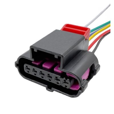 Automotive Electrical connectors 6 Pin Car Gas Accelerator Throttle Pedal pl;/UG Wire Harness Auto W/a*t-e*r-p*r-/o*o-f Connector Fit Compatible 8K0 973 706(6Pin Female,10 Pcs)