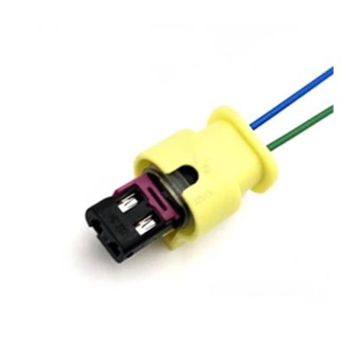 Automotive Electrical connectors 2 Pin Automotive W/a*t-e/r*p-r-o/o/f Connector Wire Harness Female pl;/UG Air Butt with Terminal and Cable 4F0973702/6R0973323/4H0973702A(6R0 973 323,5 Pcs)