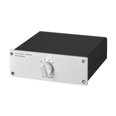4 to 1 (1 to 4) RCA Audio Signal Switcher, L/R channel Power Amplifier Selector, 1 In and 4 Out Audio Switch, Suitable for CD Players, Radios, Decoders, Power Amplifiers and Active Speakers (RCA 0401)
