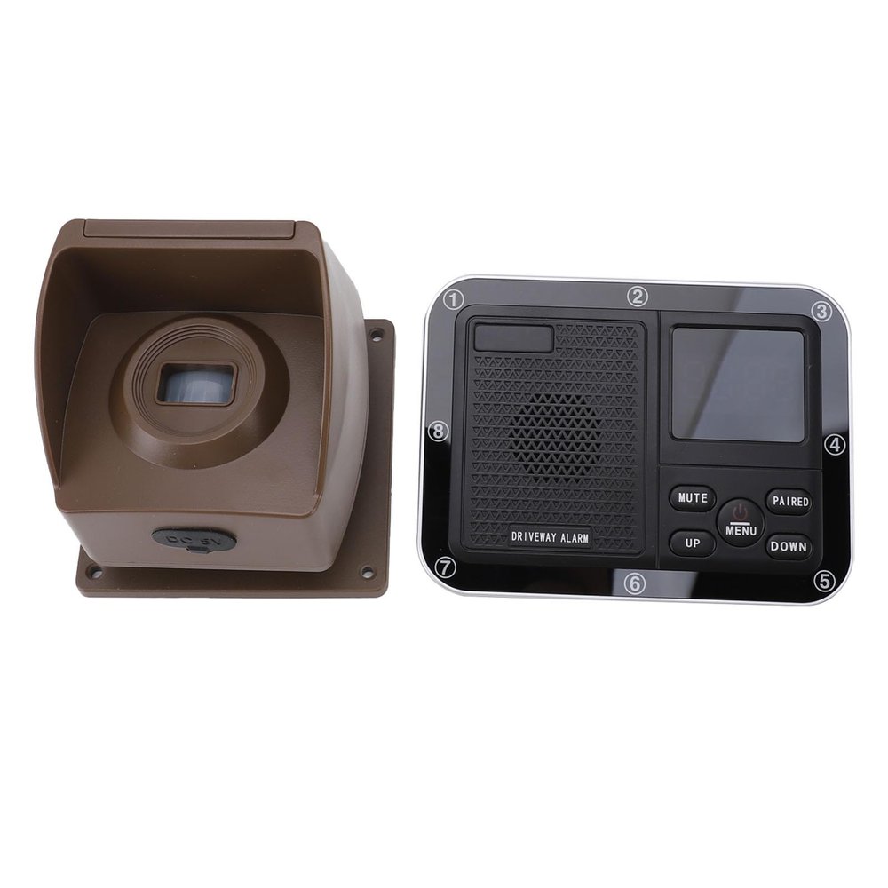 Driveway Alarm, Driveway Alarm, 800M Long Range IP55 Weatherproof Solar Driveway Alarm Outdoor Motion Sensor Detector