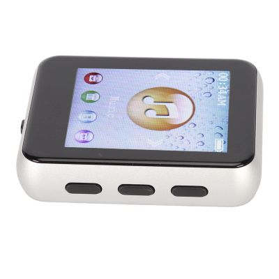 MP3 Player, HiFi Lossless Bluetooth Player, 1.8 Inch , Built in Speakers, Support Pedometer Recording Electronic Book, 8G Expandable (Silver)