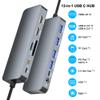 Docking Station for Dell/HP/Lenovo/Surface Laptop, Dual HDMI Adapter for 2 Monitors, 13 in 1 USB C Hub With HDMI/VGA/USB/PD/Ethernet/SD/TF/Audio view 2
