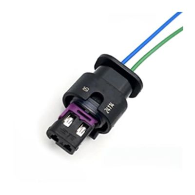 Automotive Electrical connectors 2 Pin Automotive W/a*t-e/r*p-r-o/o/f Connector Wire Harness Female pl;/UG Air Butt with Terminal and Cable 4F0973702/6R0973323/4H0973702A(4F0 973 702 A,5 Pcs)