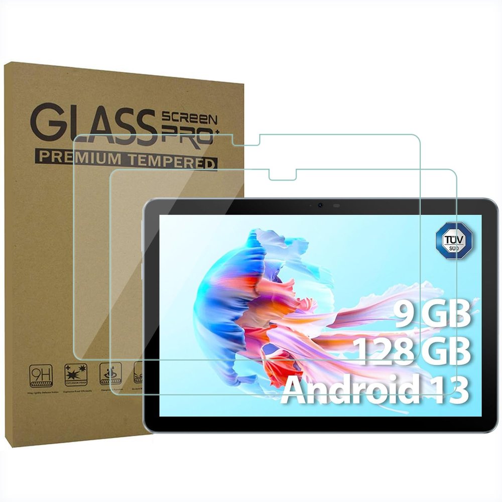 AIJAKO 2-Pack Tablet Screen Protector for DOOGEE T10E 2024 Upgraded Android 13 Tablet 10 inch, Tempered Glass Film for DOOGEE T10E, Anti-Scratch 9H Hardness, ST10EFG