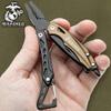 United Cutlery USMC Multi-Tool and Carabiner Clip with Stainless Steel Blade | Aluminum Handle | Pliers | Saw | Bottle Opener | Phillips Head Screwdriver | Officially Licensed by the USMC view 4