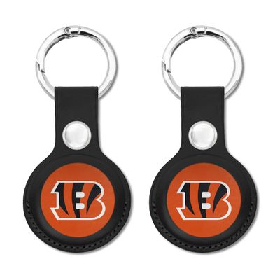 NFL Cincinnati Bengals Keychain Apple AIR TAG Holder 2-Pack for Dogs & Cats, Case for Apple Airtag Tracker, GPS Dog Tracking Device Pendant Holder