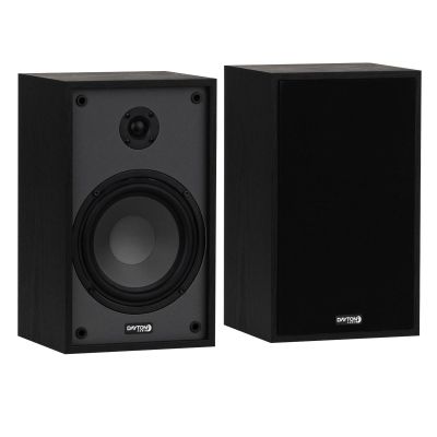Dayton Audio Classic B65 Bookshelf Speakers, 6.5" Woofer & 1" Tweeter, Passive 2-Way Design, 60W RMS, for Music, TV & Home Audio Systems Black