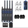 Motorola Solutions Talkabout Portable FRS T802 Two Way Radio 4 Pack Walkie Talkies Blue/Black 22 Channels 2 Dual Charger Docks 4 PTT Earpieces view 1