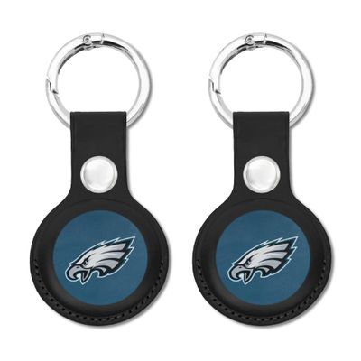 NFL Philadelphia Eagles Keychain Apple AIR TAG Holder 2-Pack for Dogs & Cats, Case for Apple Airtag Tracker, GPS Dog Tracking Device Pendant Holder