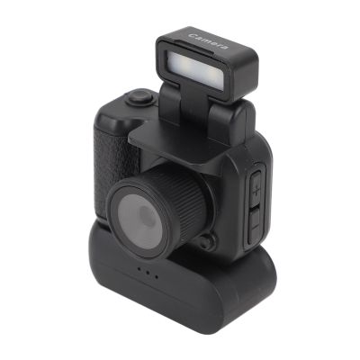 Small Video Recorder, Small DV Camera Portable Flip Up Flashlight 1080P 1.44in Color Screen for Travel Sports Cycling (Black)