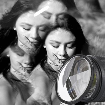 55/58/62/67/72/77/82mm Camera Filter Kaleidoscope Special Effects Photography Accessories DSLR Lens Prism (Size : with 72 Adapter Ring, Color : Five-Side Prism)