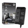 GE 6-Outlet Surge Protector, 6 Ft Braided Extension Cord Power Strip, Flat Plug, Adapter Spaced, Multi Plug Outlet Extender, for Home, School, and Office, 560J, Black - 70614 view 1