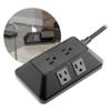 GE 6-Outlet Surge Protector, 6 Ft Braided Extension Cord Power Strip, Flat Plug, Adapter Spaced, Multi Plug Outlet Extender, for Home, School, and Office, 560J, Black - 70614 view 2