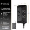 GE 6-Outlet Surge Protector, 6 Ft Braided Extension Cord Power Strip, Flat Plug, Adapter Spaced, Multi Plug Outlet Extender, for Home, School, and Office, 560J, Black - 70614 view 3