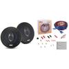 Pyle 5.25 Car Sound Speaker (Pair) Car Stereo Wiring Kit - Upgraded Blue Poly Injection Cone 3-Way 200 Watt Peak - Audio Amplifier & Subwoofer Speaker Installation Cables (4 Gauge) view 1