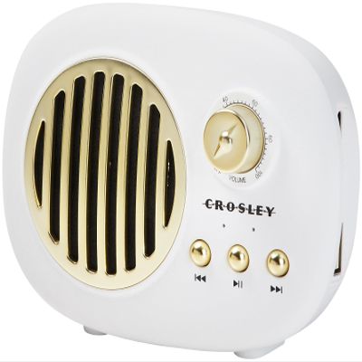 Crosley CR3044A-WH Piper Portable Bluetooth Speaker, White