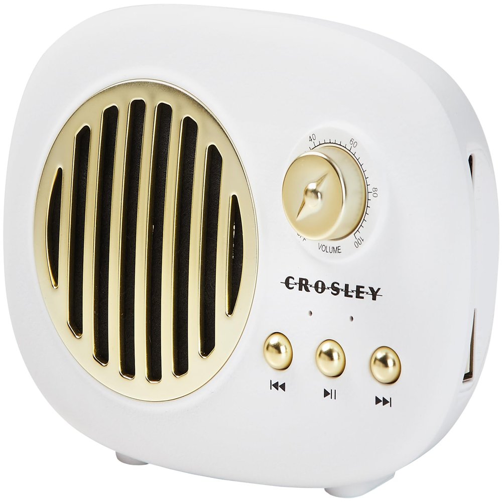 Crosley CR3044A-WH Piper Portable Bluetooth Speaker, White