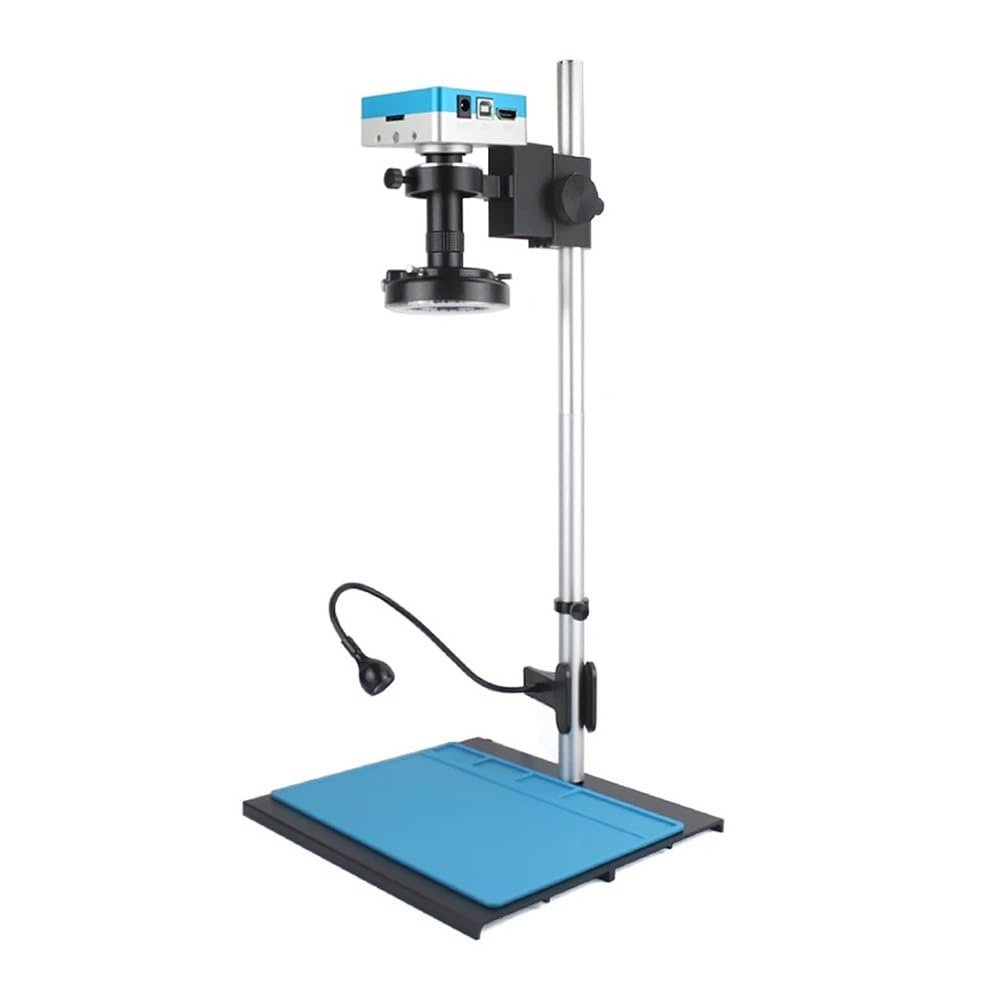 Microscope Accessories Kit 48MP 4K USB HDMI Digital Video Monocular Microscope Camera Continus Zoom 130X 180X C-Mount lens For Soldering Phone Repair Tools Microscope Slides ( Color : B 130X extend se