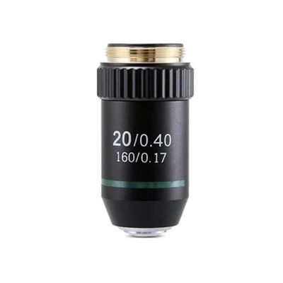 ZTBH Microscope Accessories Kit 195 Achromatic Objective Lens 4X 10X 20X 40X 60X 100X for Biological Microscope RMS 20.2mm Optical Microscope Parts Microscope Slides (Color : 20X)