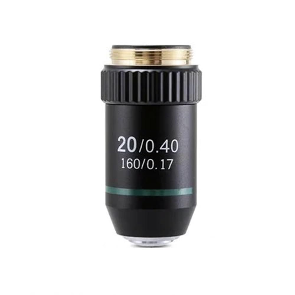 ZTBH Microscope Accessories Kit 195 Achromatic Objective Lens 4X 10X 20X 40X 60X 100X for Biological Microscope RMS 20.2mm Optical Microscope Parts Microscope Slides (Color : 20X)