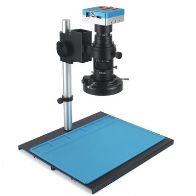 ZTBH Microscope Accessories Kit 48MP 4K USB HDMI Digital Video Monocular Microscope Camera Continus Zoom 130X 180X C-Mount Lens for Soldering Phone Repair Tools Microscope Slides (Color : D 200X Set)
