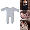 0-3Month Baby Photo Props Soft Knit Jumpsuit for Photoshoots Photo Wear Infant Photography Props Outfit Baby Photography Suit view 2