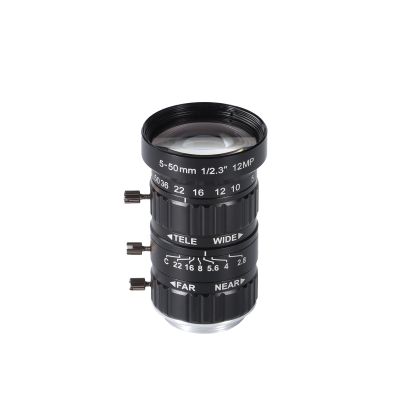 Zowietek 5-50mm 12MP C-Mount Low Distortion Zoom Lens, with C-CS Adapter, for ZowieCAM POV CS/C Mount, IMX477 Raspberry Pi HQ Camera, Industrial Telescope Lens, Manual Focus, Aperature