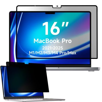 Mamol Privacy Screen for MacBook Pro 16 Inch (2021-2025, M1, M2, M3, M4) - A2991 A2485 A2780, MagicSuction Removable Vacuum Adsorption Anti Spy,Anti Glare Anti Blue Light Filter