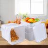 Gloreen 4-Pack 2.9 Gallon Square Plastic Bucket with Sealed Lid, White view 2
