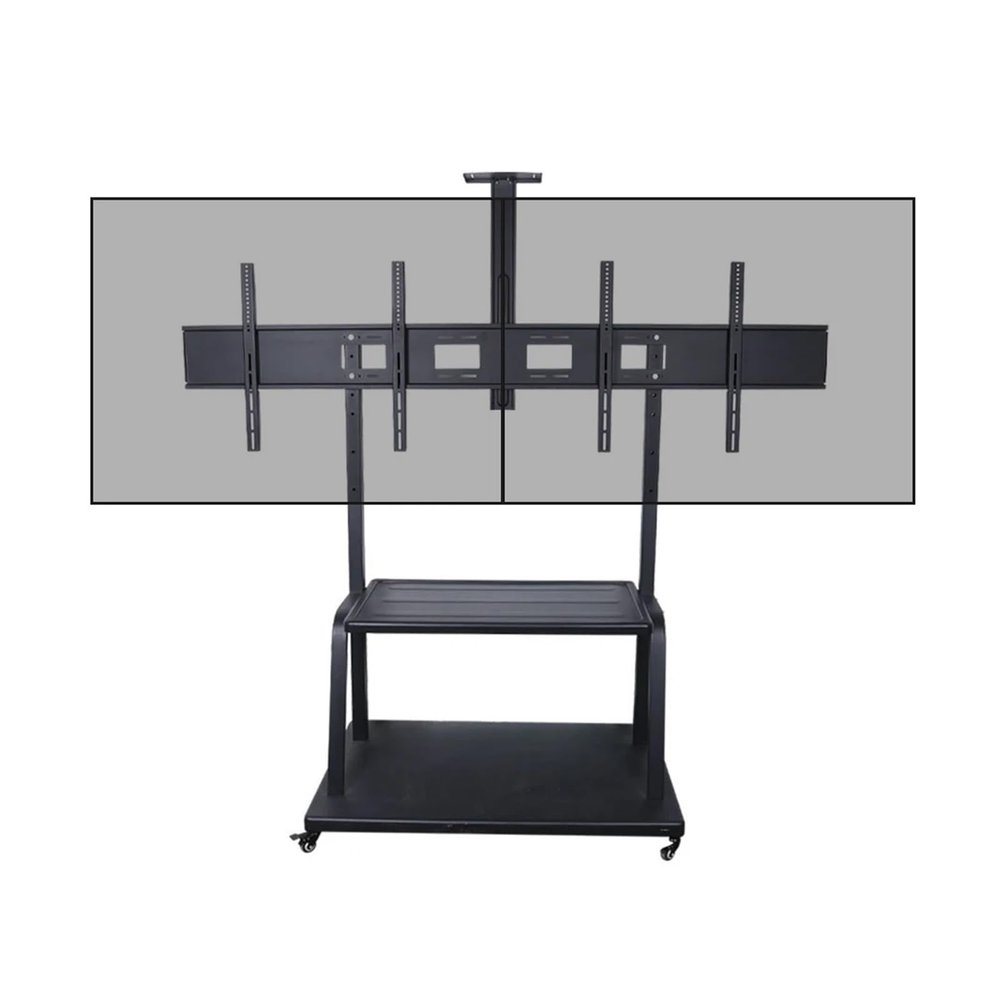 AVXANKTG LCD TV Mobile Cart 32-100 Inch 1800 Dual Screen Video Conferencing TV Stand, Black