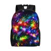 RLDOBOFE Laptop Backpack for Men Women Lightweight Backpack Bright Beautiful Colorful Art Casual Daypack with Bottle Side Pockets view 1