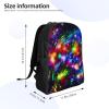 RLDOBOFE Laptop Backpack for Men Women Lightweight Backpack Bright Beautiful Colorful Art Casual Daypack with Bottle Side Pockets view 2