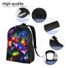 RLDOBOFE Laptop Backpack for Men Women Lightweight Backpack Bright Beautiful Colorful Art Casual Daypack with Bottle Side Pockets view 3