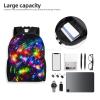 RLDOBOFE Laptop Backpack for Men Women Lightweight Backpack Bright Beautiful Colorful Art Casual Daypack with Bottle Side Pockets view 4