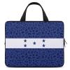 Leopard Print Honduras Flag Laptop Bag Laptop Case Computer Messenger Bag with Adjustable Shoulder Strap view 1