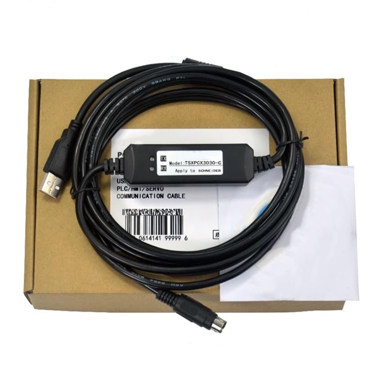 TSXPCX3030-C for TSX/TWIDO/Premium Series PLC Debugging Cable Download Cable Programming Cable Dual Chip Design Industrial Grade 3 Meter