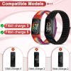 10 Pack Sport Loops Band Compatible with Fitbit Charge 6/ Charge 5 Bands Nylon for Women Men, Replacement Charge 6 Charge 5 Straps, Breathable Fabric Sport Wristband view 4