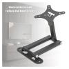 JFUDJKLI Wall-Mounted Telescopic Bracket with a Load Capacity of 30KG, Suitable for Monitors and TVs from 17 to 32 inches, Angle-Adjustable Bracket Extension Bracket, Black view 2
