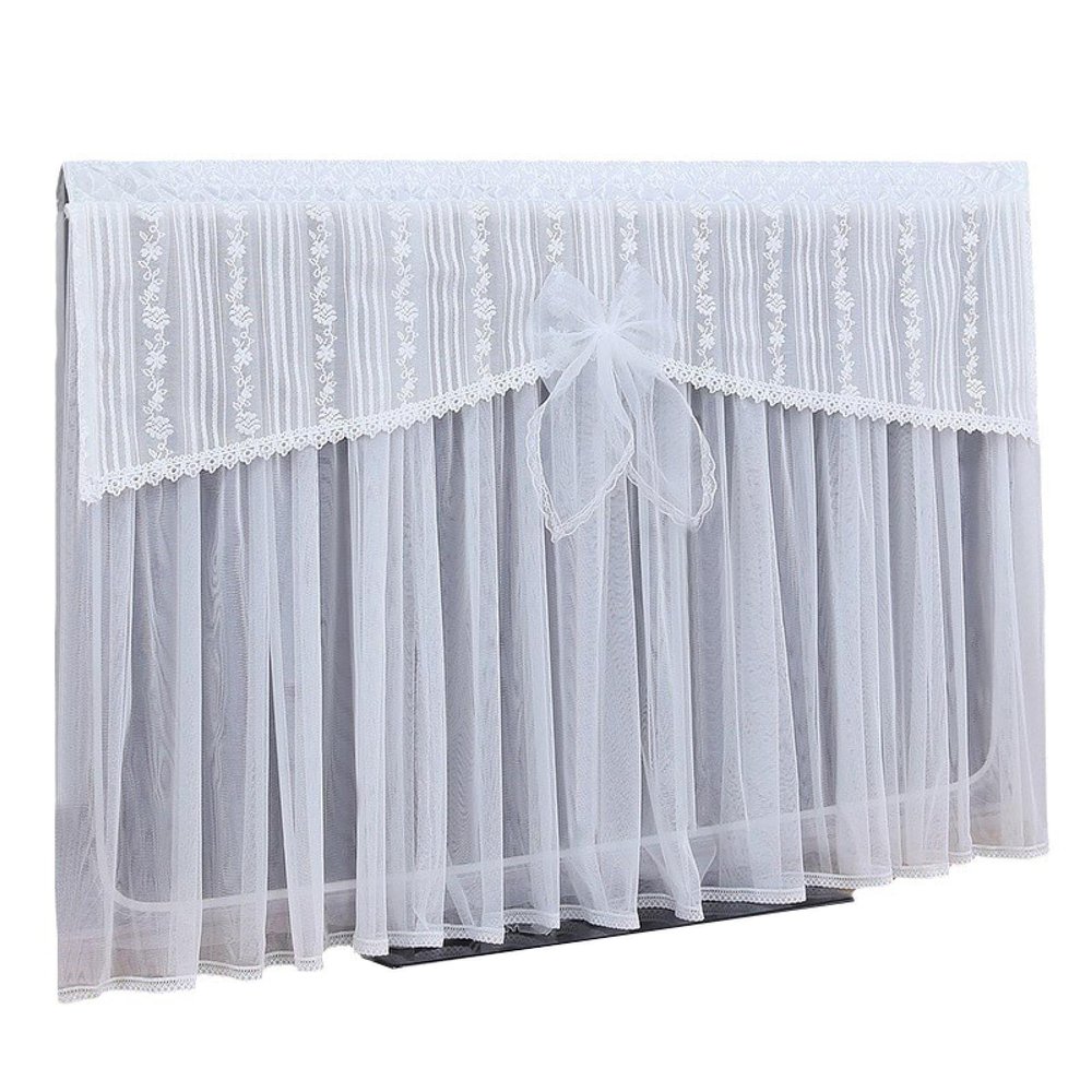 Tv Computer Dust Cover Lace Lace Hanging Cover 32 Inch-75 Hanging Tv Computer Universal, White